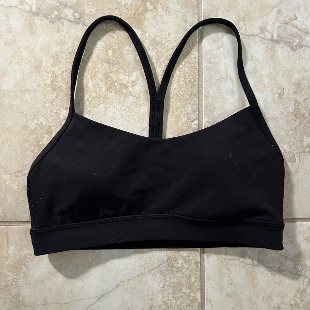 Lululemon Black Flow Y Bra Size 6